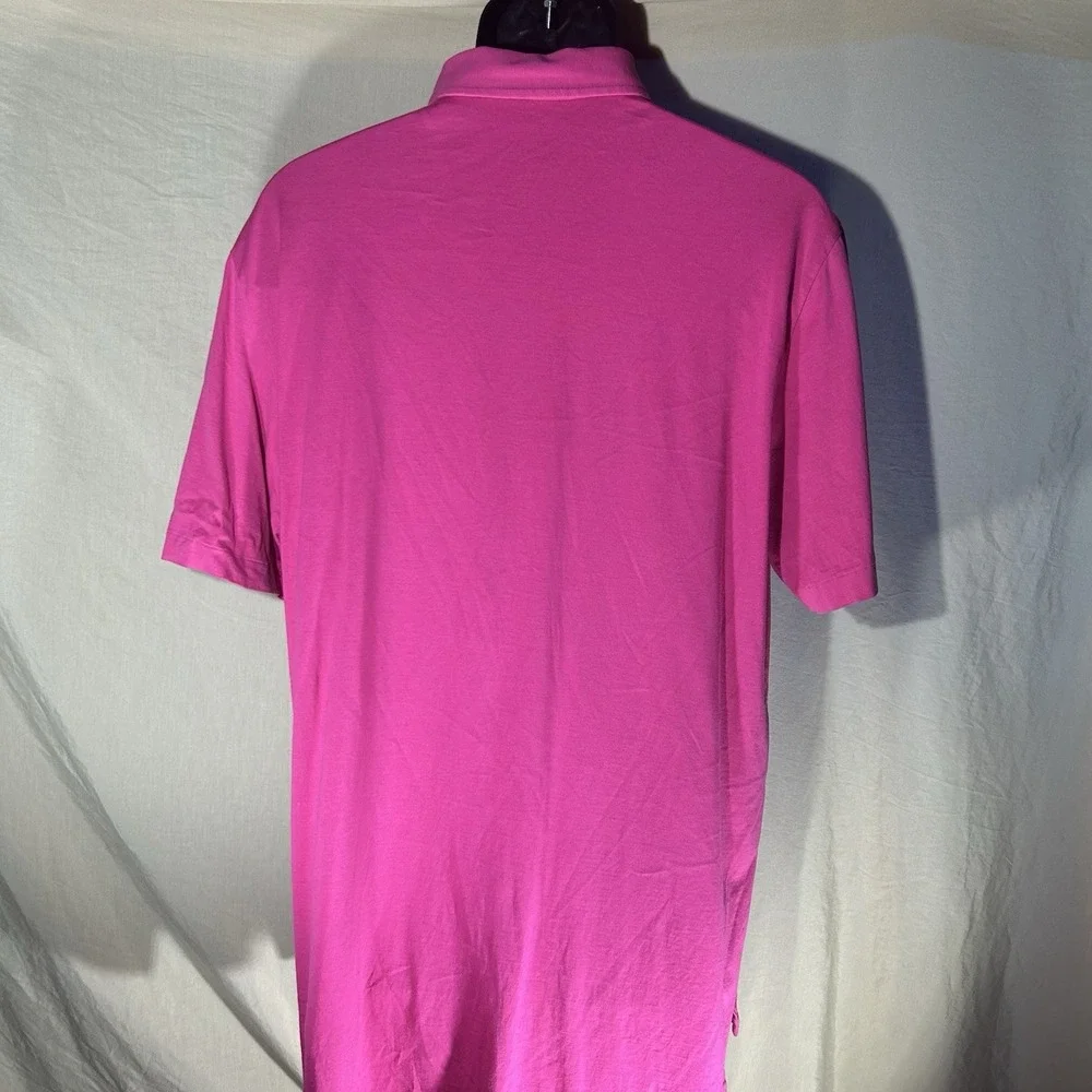 Polo Golf Ralph Lauren Vintage Lisle Mens Large Pink Pima Cotton Polo Shirt